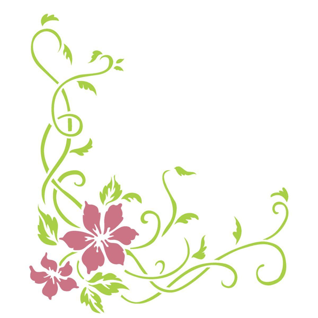 Stencil OPA 20x25 2263 Cantoneira Flores e Ramos - Palácio da Arte