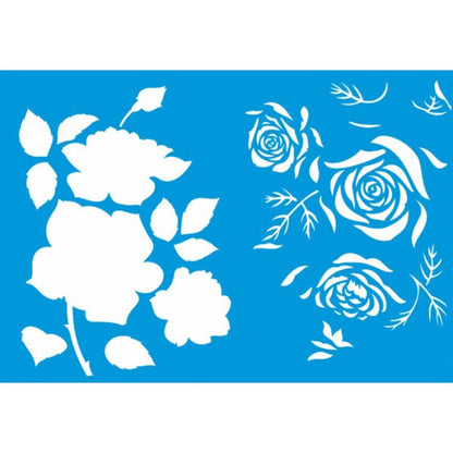 Stencil OPA 20x25 2360 Flor Rosas - Palácio da Arte