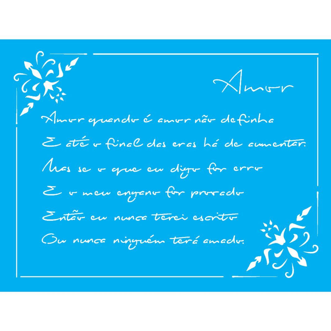 Stencil OPA 20x25 2448 Poema Amor - Palácio da Arte