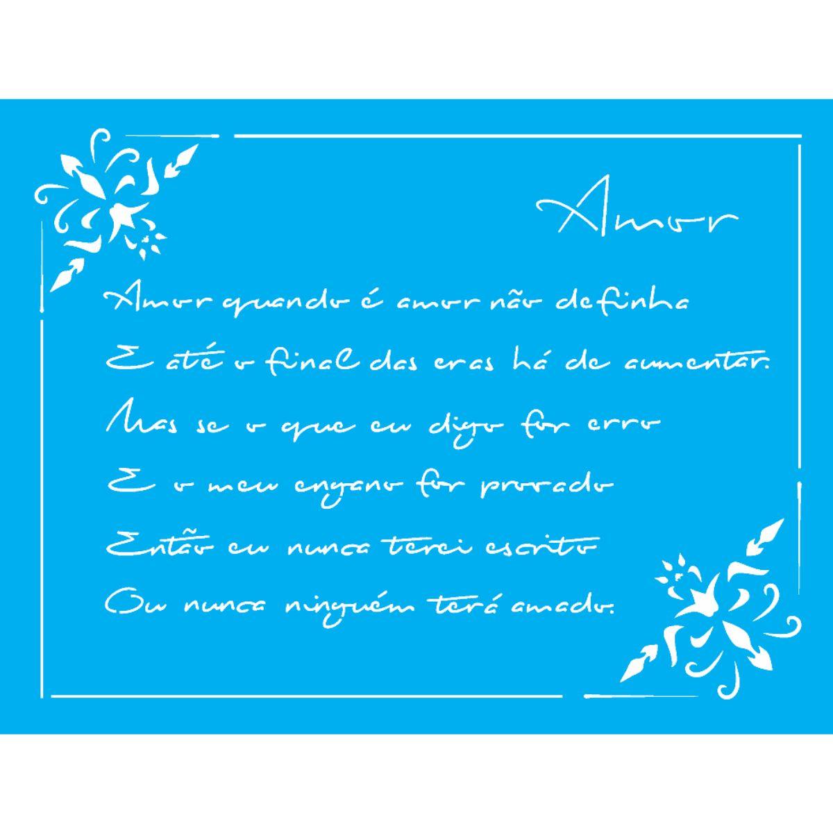 Stencil OPA 20x25 2448 Poema Amor - Palácio da Arte
