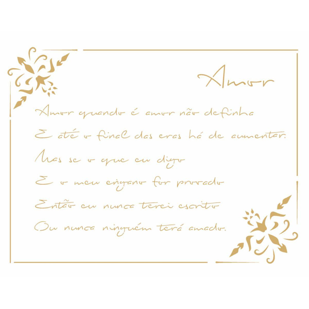 Stencil OPA 20x25 2448 Poema Amor - Palácio da Arte
