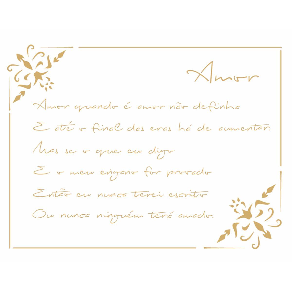 Stencil OPA 20x25 2448 Poema Amor - Palácio da Arte