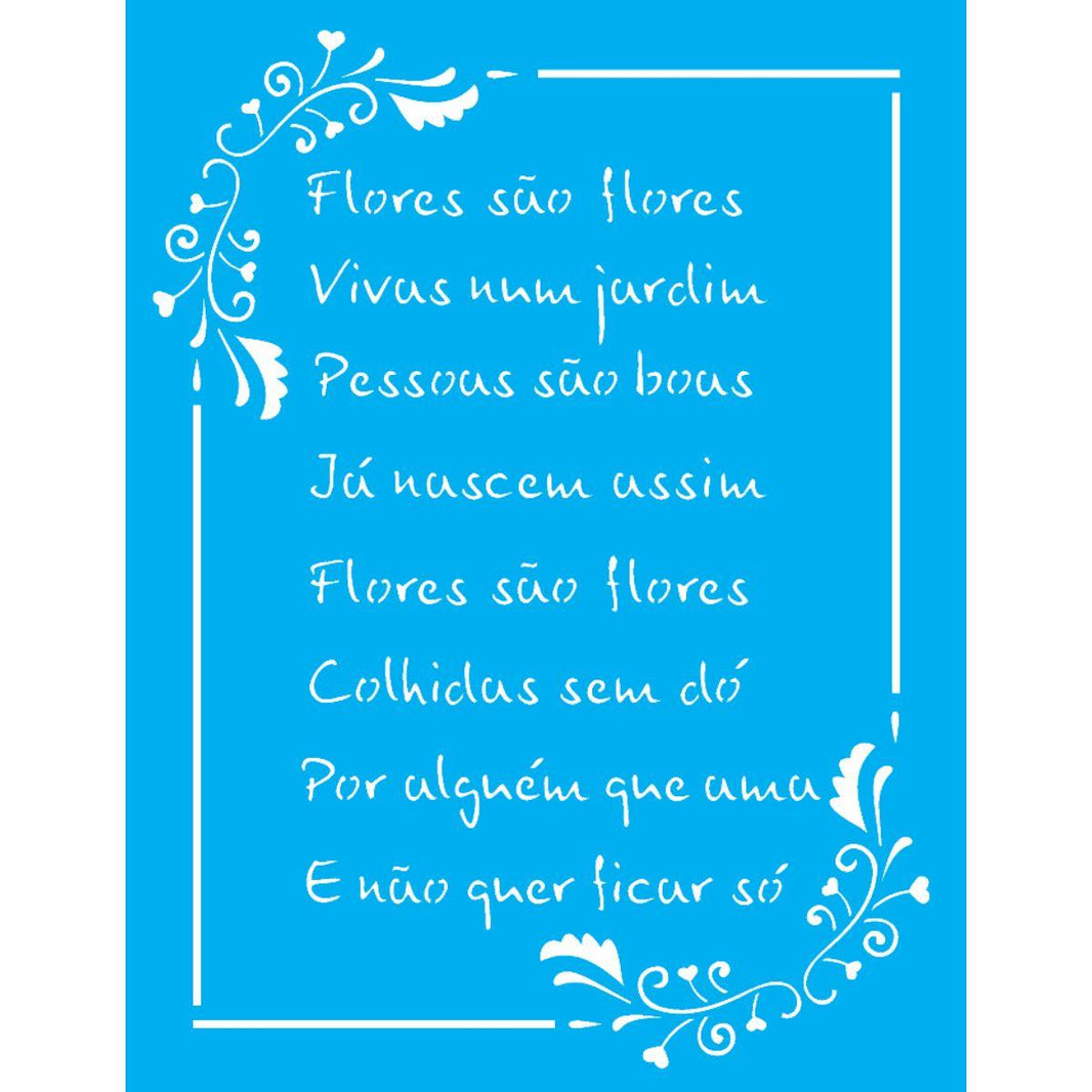 Stencil OPA 20x25 2449 Poema Flores - Palácio da Arte