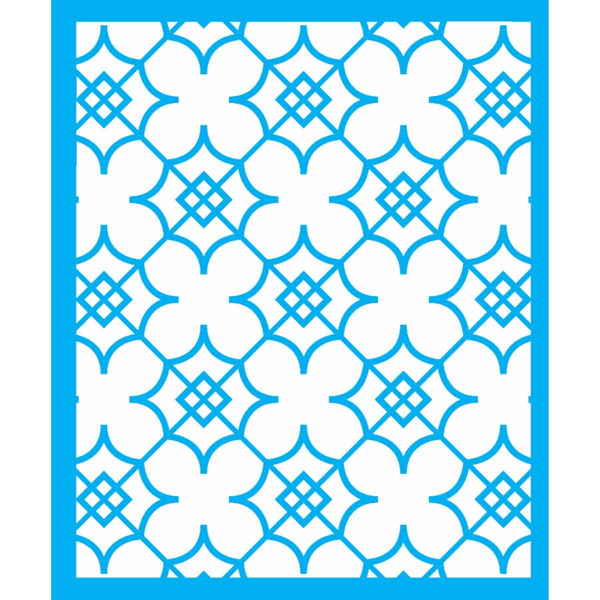 Stencil OPA 20x25 2457 Estamparia Ladrilho Flor - Palácio da Arte