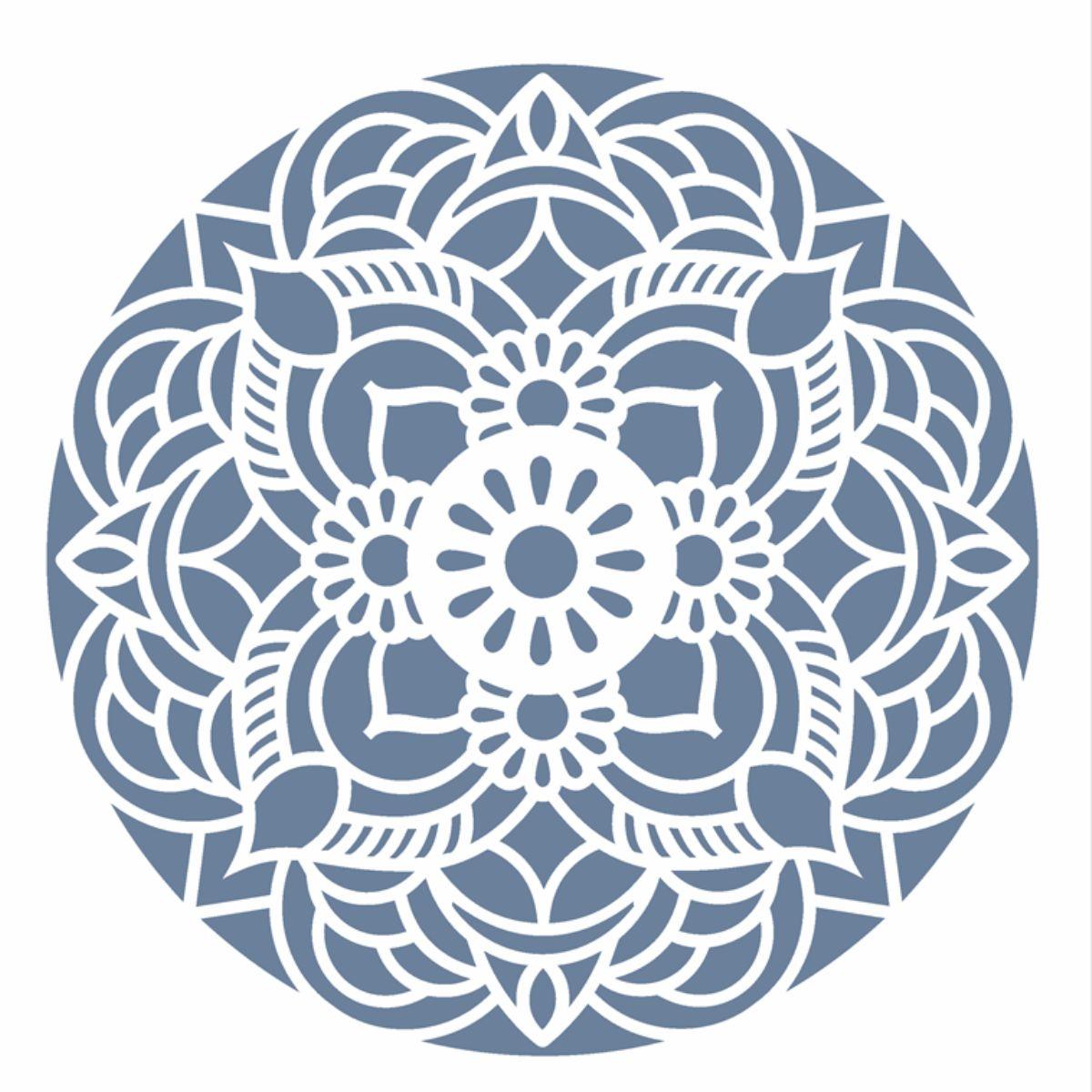 Stencil OPA 20x25 2460 Mandala Flor Redonda - Palácio da Arte