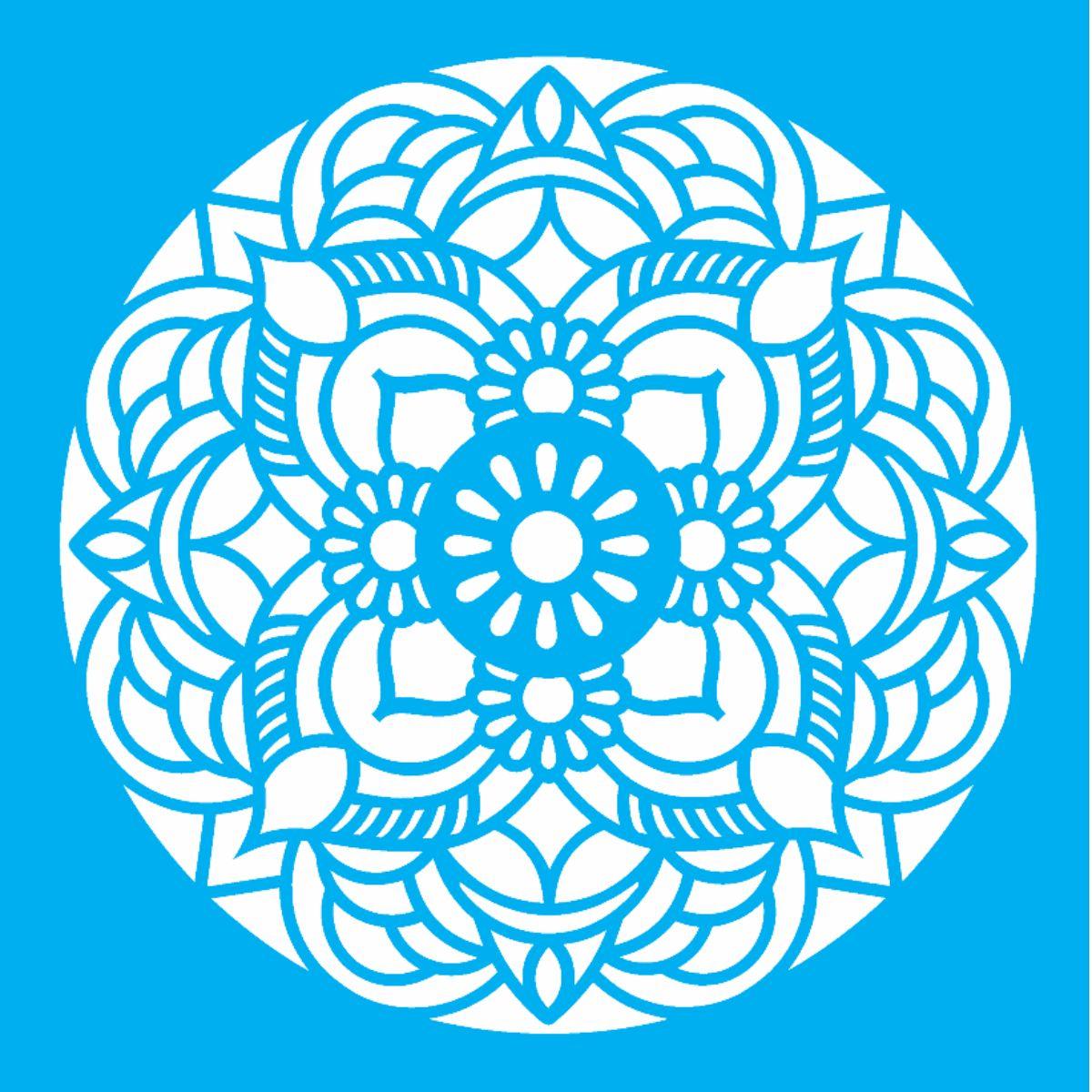 Stencil OPA 20x25 2460 Mandala Flor Redonda - Palácio da Arte