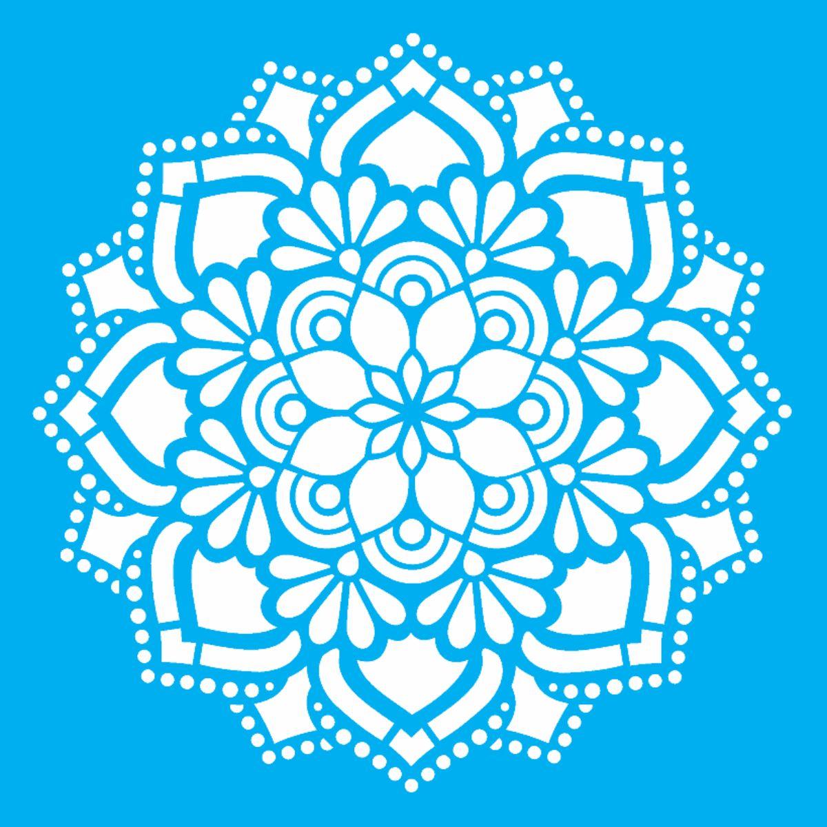 Stencil OPA 20x25 2461 Mandala Flor Renda - Palácio da Arte