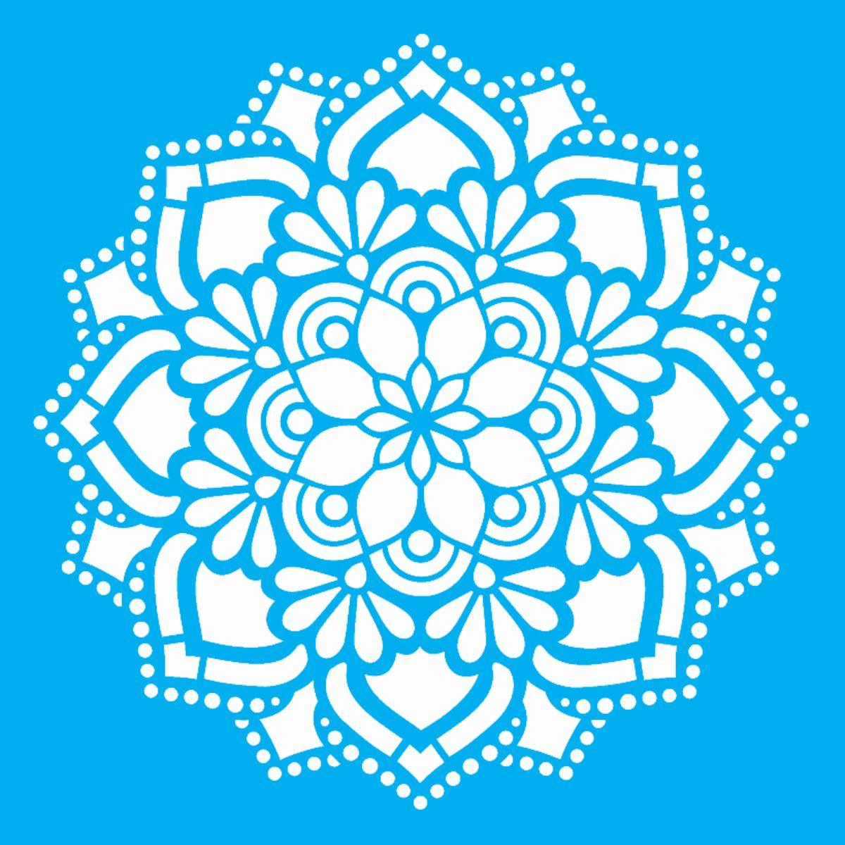 Stencil OPA 20x25 2461 Mandala Flor Renda - Palácio da Arte