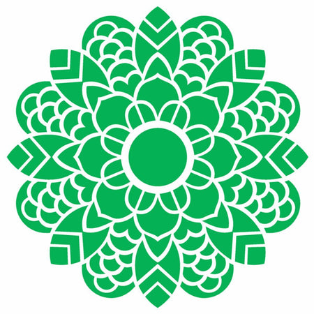 Stencil OPA 20x25 2462 Mandala Flor Folhas - Palácio da Arte