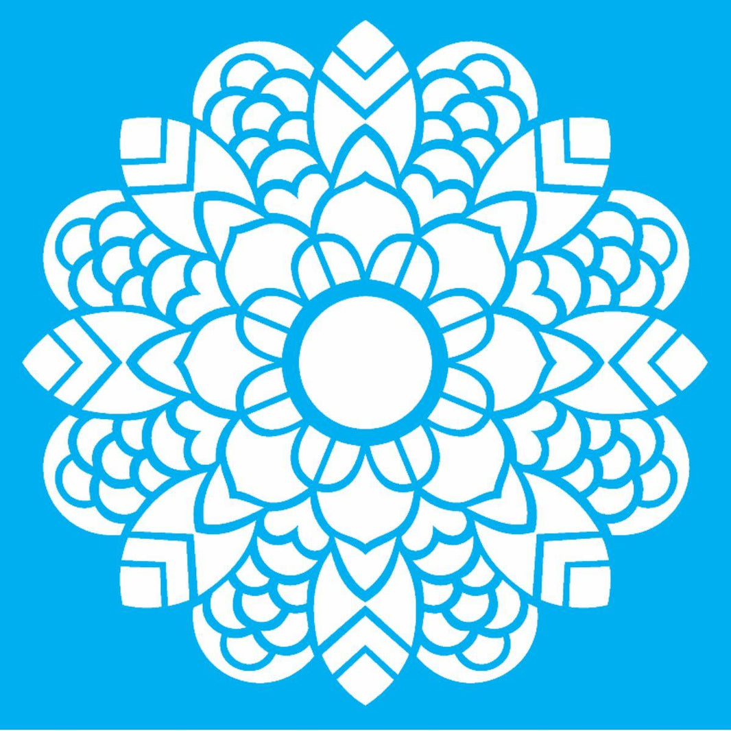 Stencil OPA 20x25 2462 Mandala Flor Folhas - Palácio da Arte