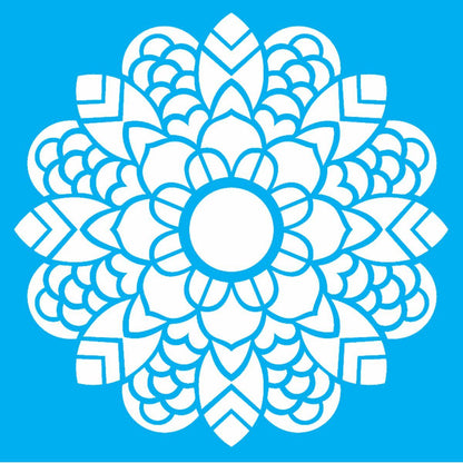 Stencil OPA 20x25 2462 Mandala Flor Folhas - Palácio da Arte