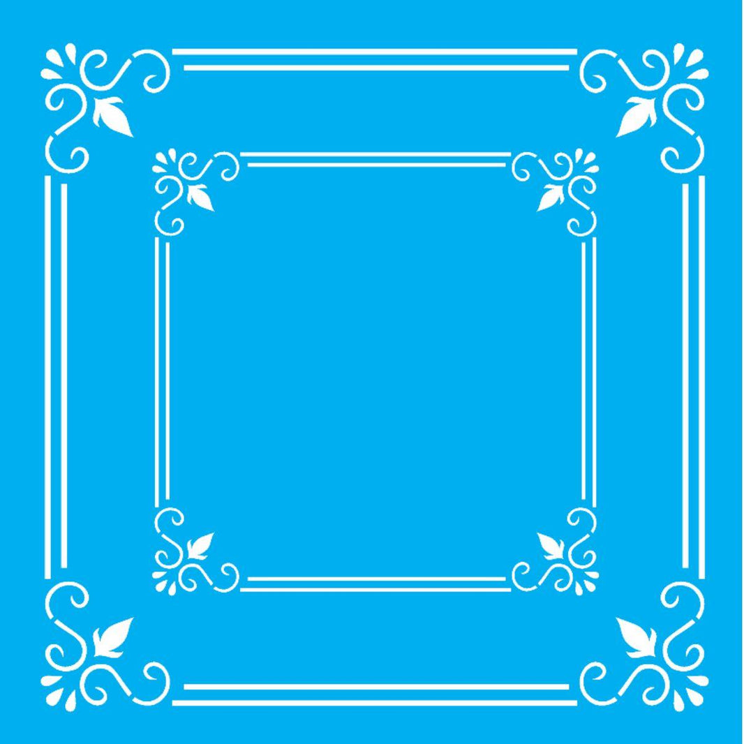 Stencil OPA 20x25 2465 Moldura Quadrada Dupla - Palácio da Arte