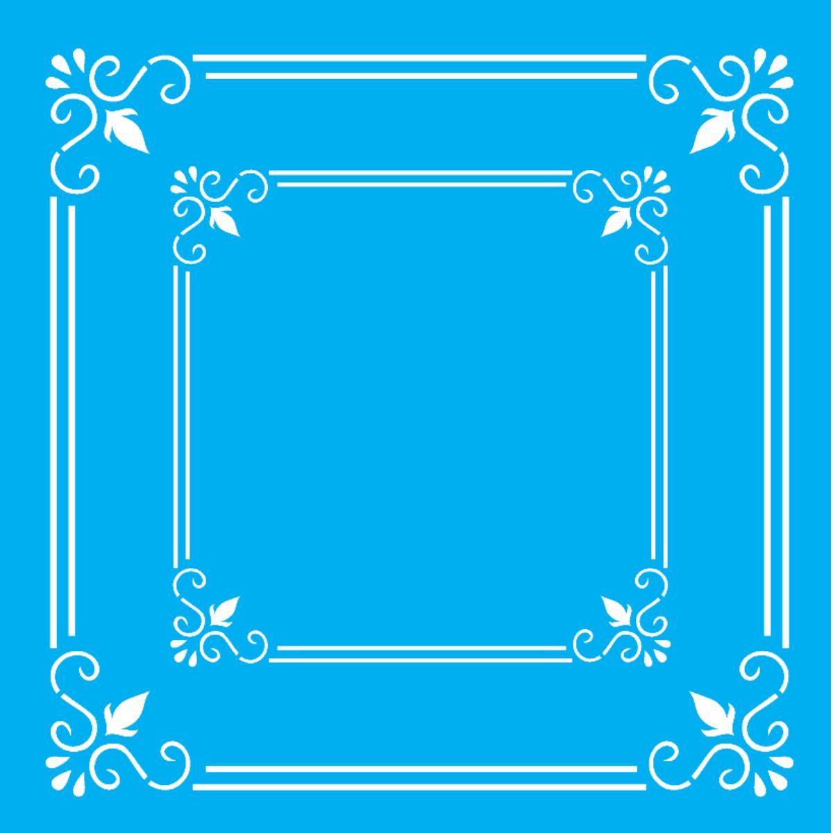 Stencil OPA 20x25 2465 Moldura Quadrada Dupla - Palácio da Arte