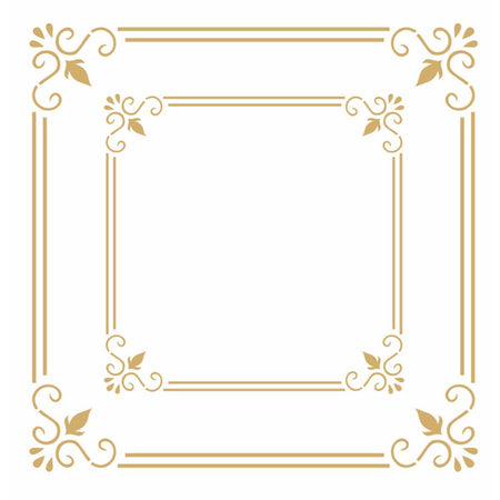 Stencil OPA 20x25 2465 Moldura Quadrada Dupla - Palácio da Arte