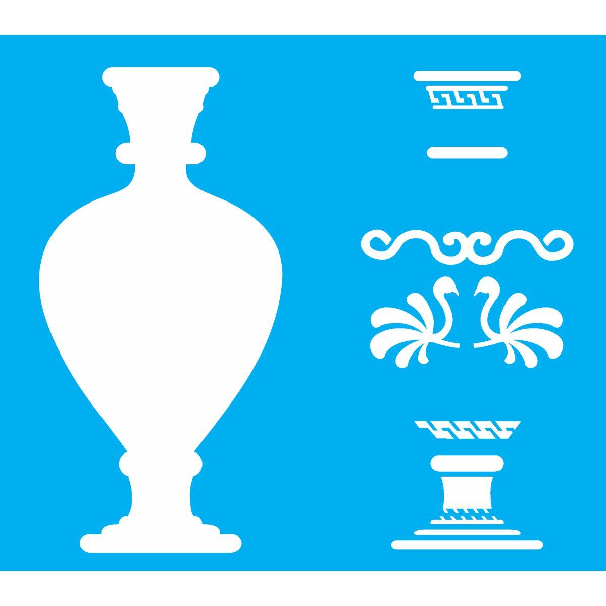 Stencil OPA 20x25 2590 Vaso Estampado I - Palácio da Arte