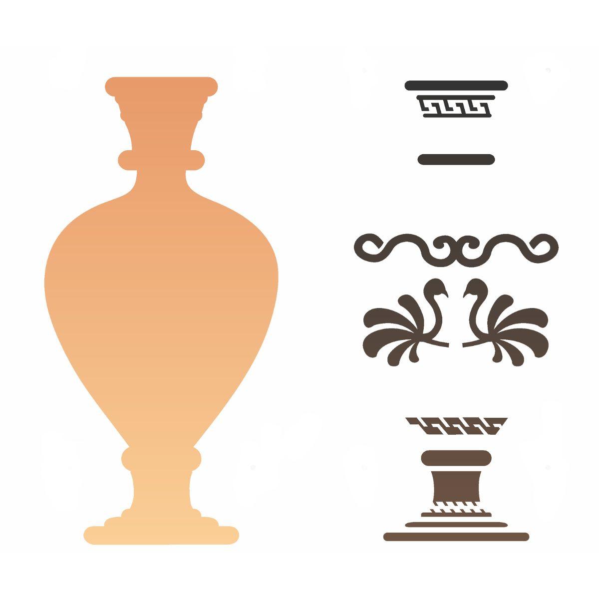 Stencil OPA 20x25 2590 Vaso Estampado I - Palácio da Arte