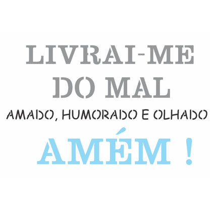 Stencil OPA 20x25 2719 Frase Livrai-me do Mal - Palácio da Arte