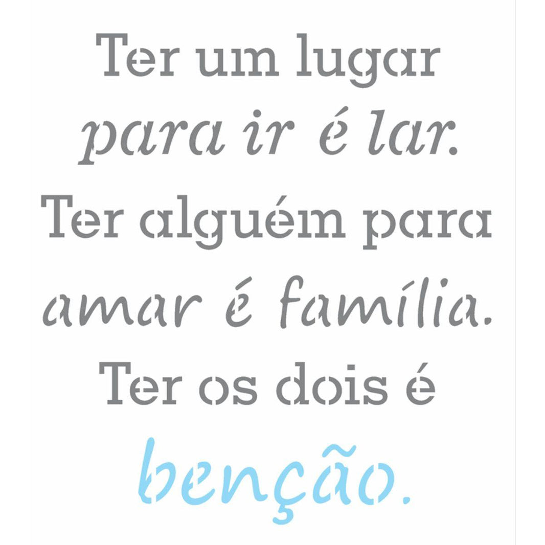 Stencil OPA 20x25 2725 Frase Benção - Palácio da Arte