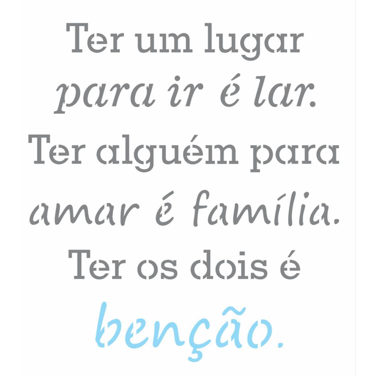 Stencil OPA 20x25 2725 Frase Benção - Palácio da Arte