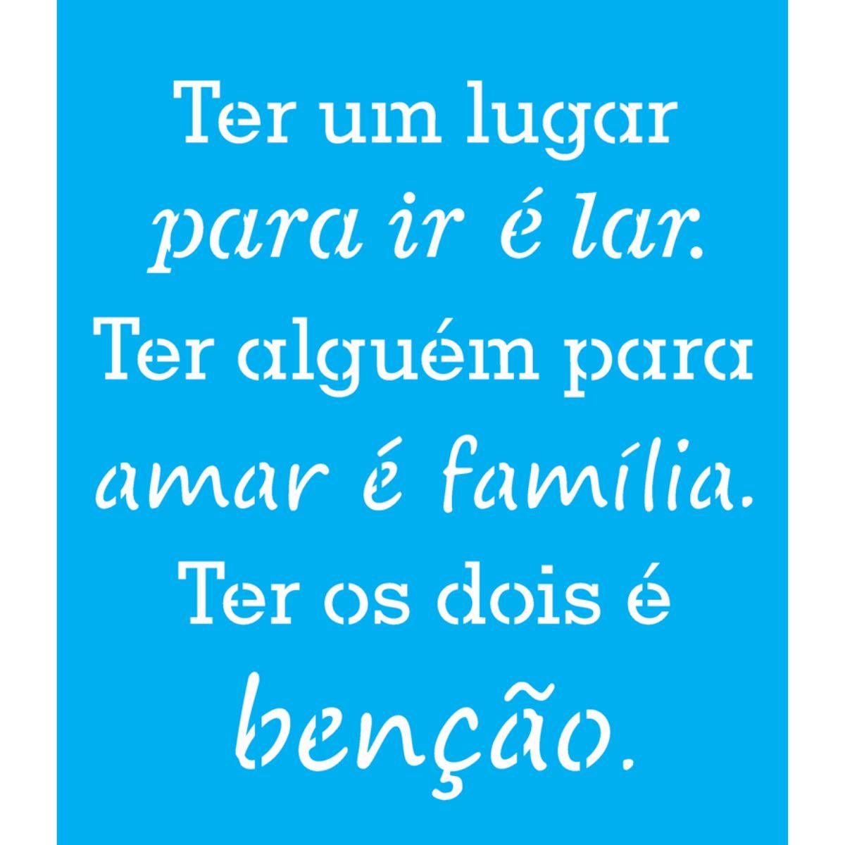 Stencil OPA 20x25 2725 Frase Benção - Palácio da Arte