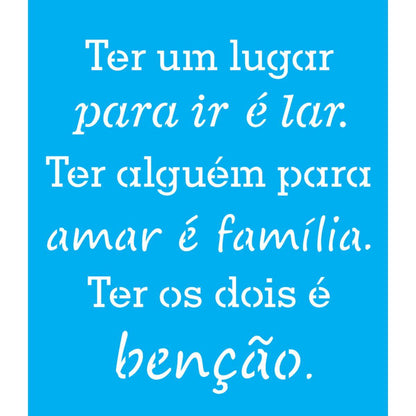 Stencil OPA 20x25 2725 Frase Benção - Palácio da Arte