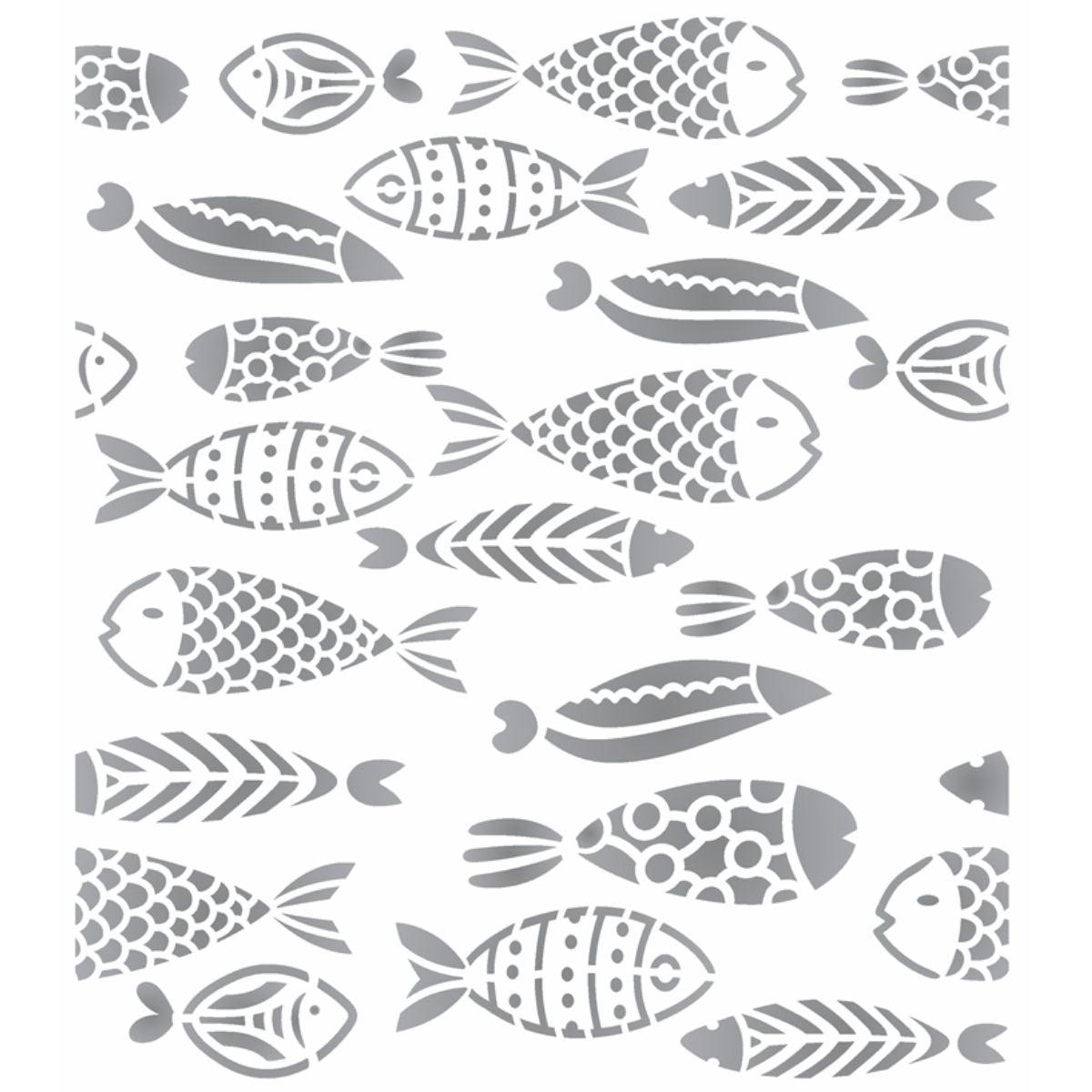 Stencil OPA 20x25 2857 Estamparia Peixes I - Palácio da Arte