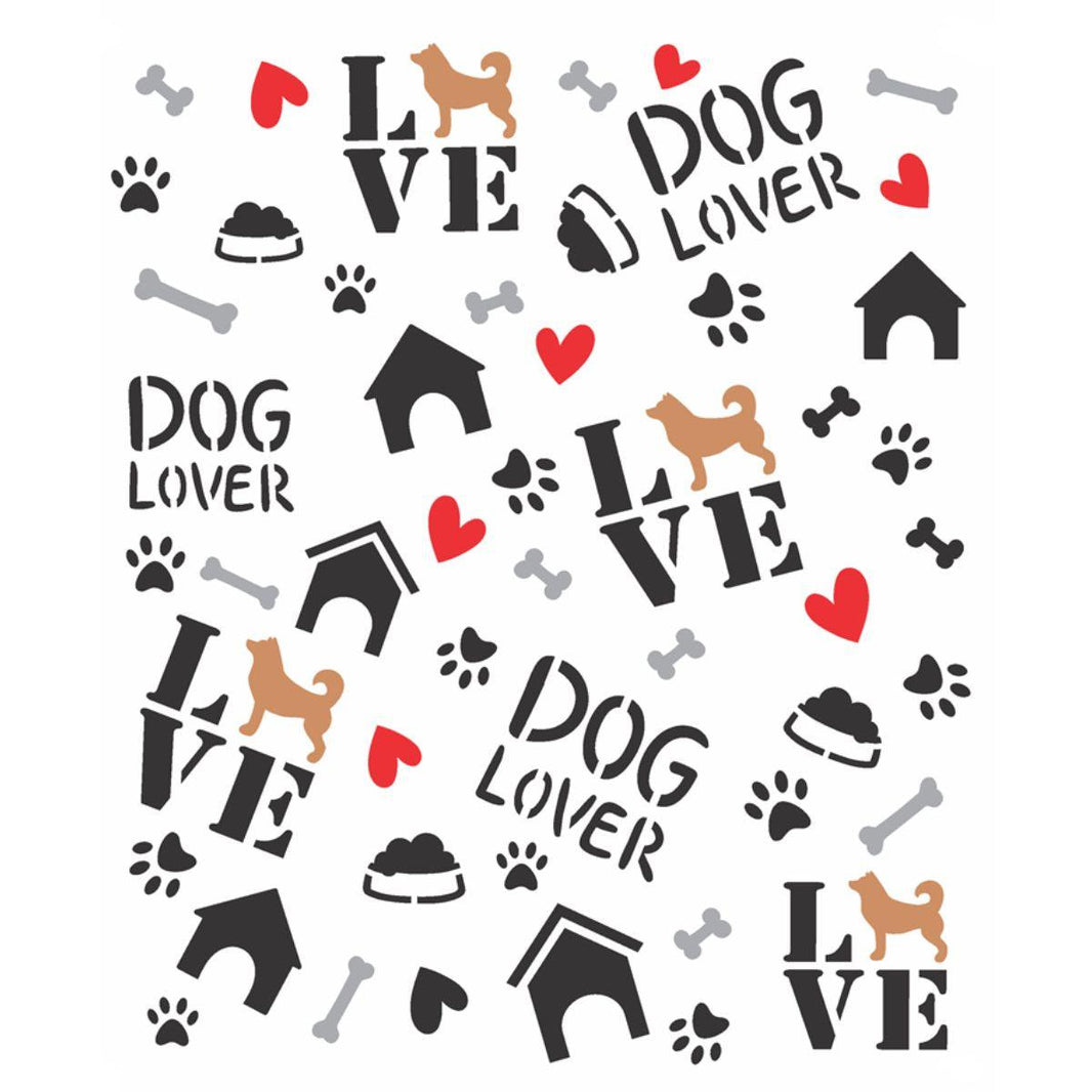 Stencil OPA 20x25 2869 Pet Estamparia Cães II - Palácio da Arte