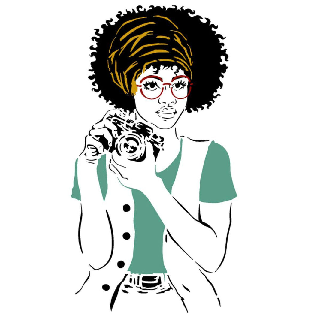 Stencil OPA 20x25 2956 Afro Mulher - Palácio da Arte