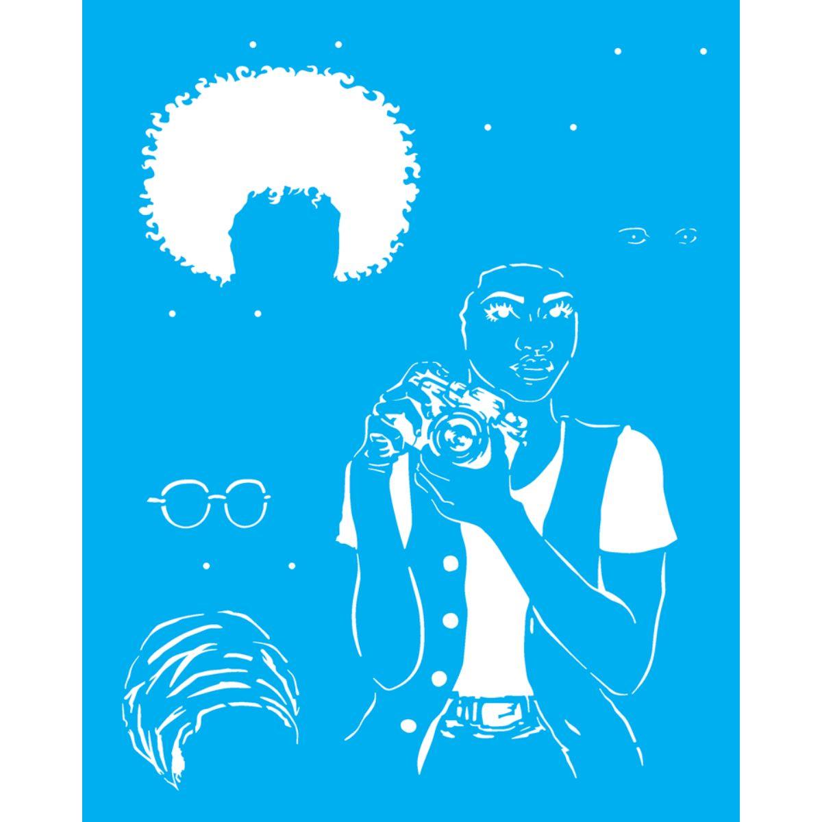 Stencil OPA 20x25 2956 Afro Mulher - Palácio da Arte