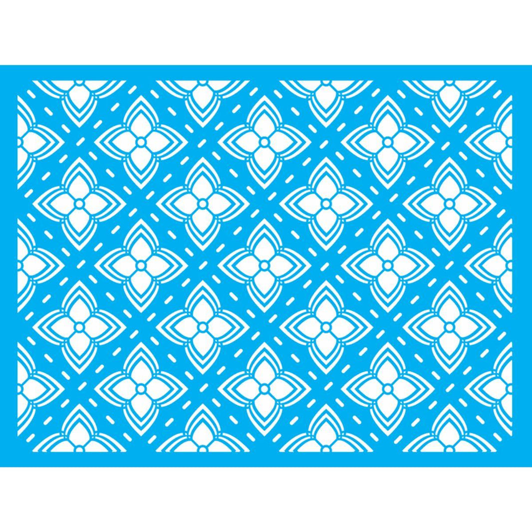 Stencil OPA 20x25 2967 Estamparia Flores 4 Pontas - Palácio da Arte