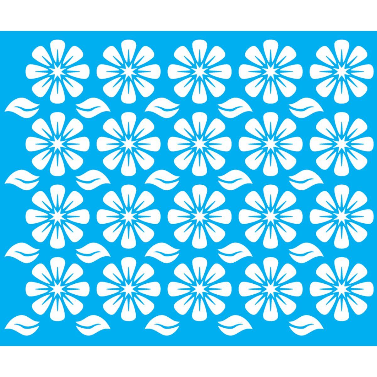 Stencil OPA 20x25 2970 Estamparia Flores Margaridas - Palácio da Arte