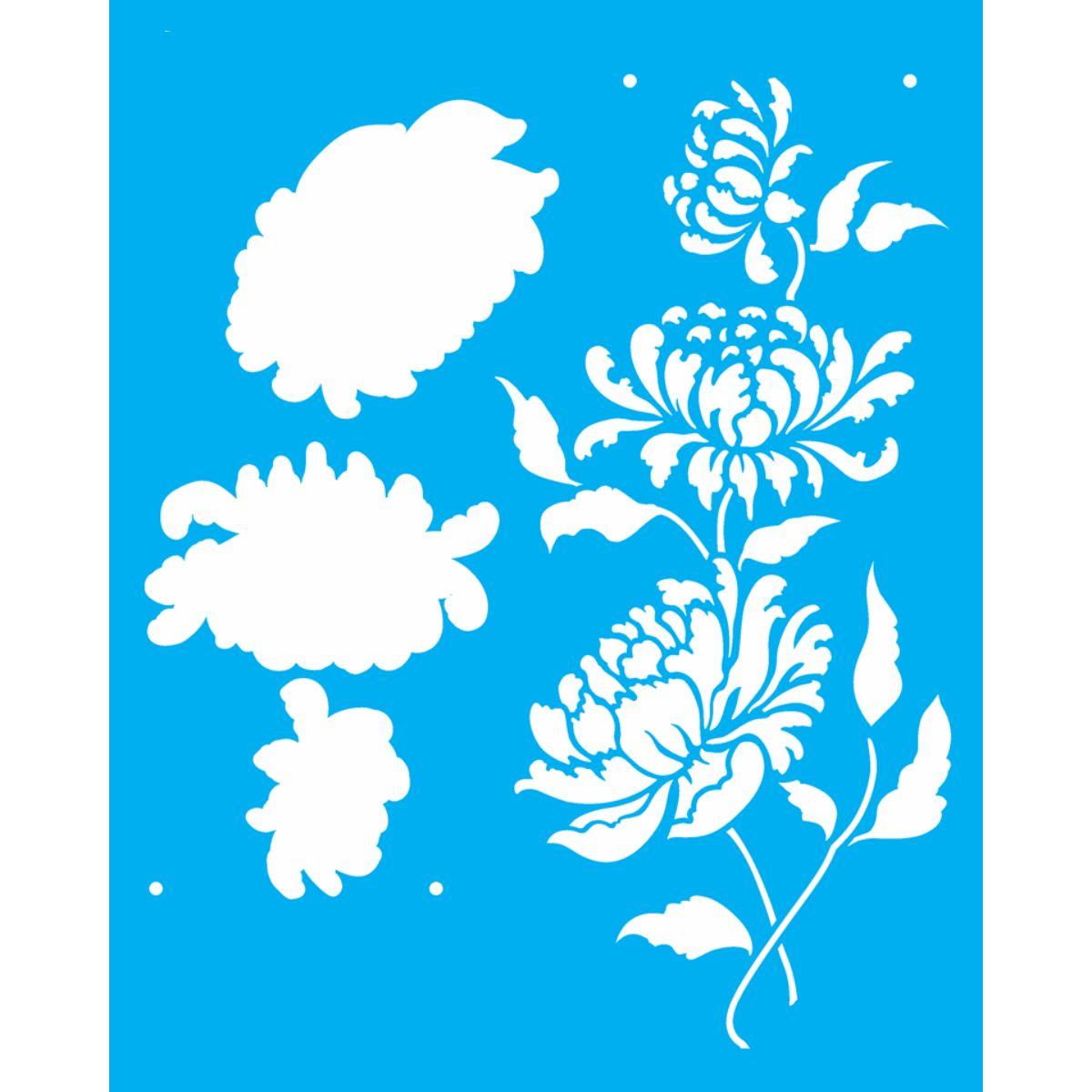 Stencil OPA 20x25 2973 Flor Crisântemo II - Palácio da Arte