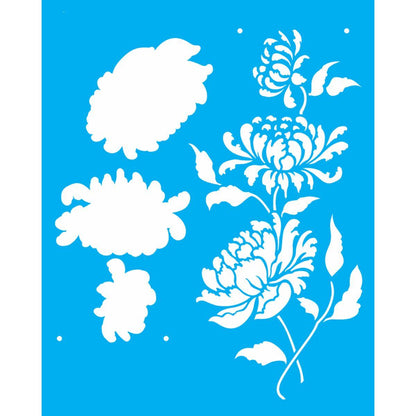 Stencil OPA 20x25 2973 Flor Crisântemo II - Palácio da Arte