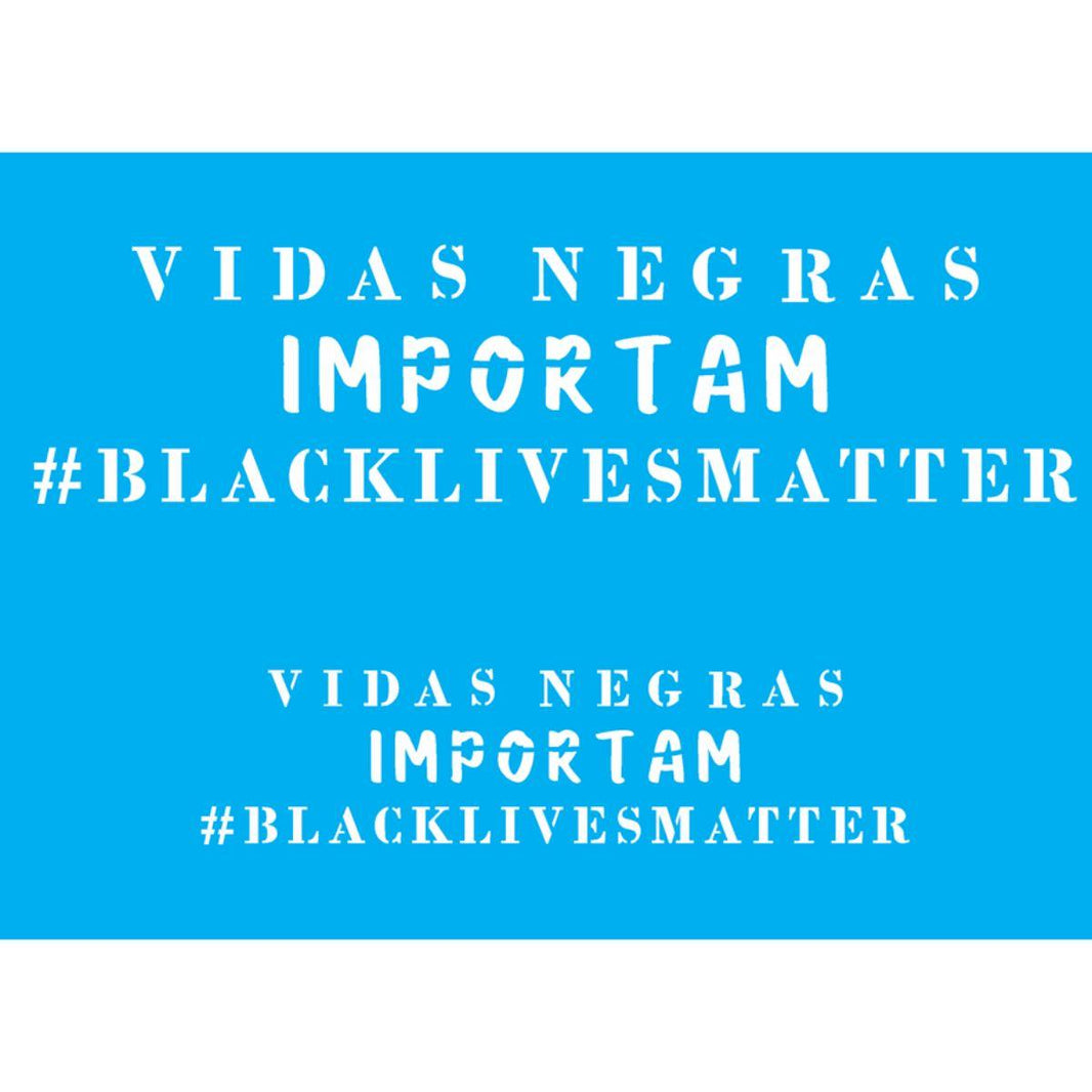 Stencil OPA 20x25 2976 Frase Vidas Negras Importam - Palácio da Arte