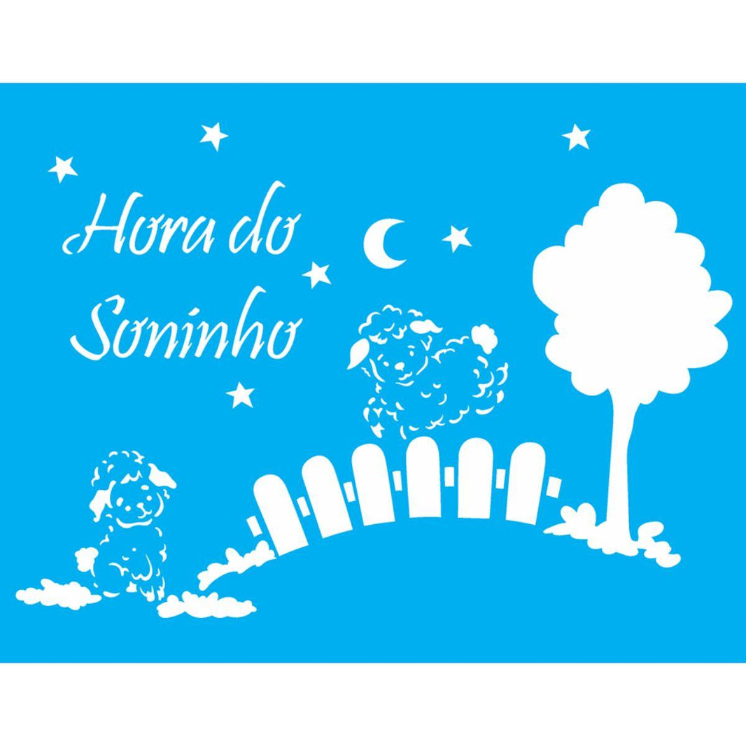 Stencil OPA 20x25 2977 Infantil Hora do Soninho - Palácio da Arte