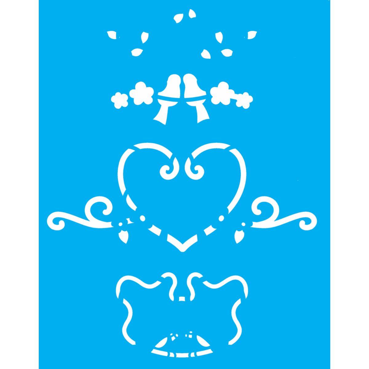 Stencil OPA 20x25 2985 Pássaros Love - Palácio da Arte