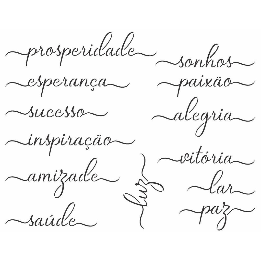 Stencil OPA 20x25 3019 Palavras Lettering I - Palácio da Arte