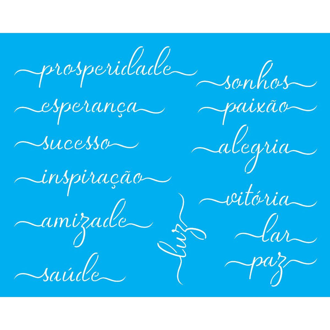 Stencil OPA 20x25 3019 Palavras Lettering I - Palácio da Arte