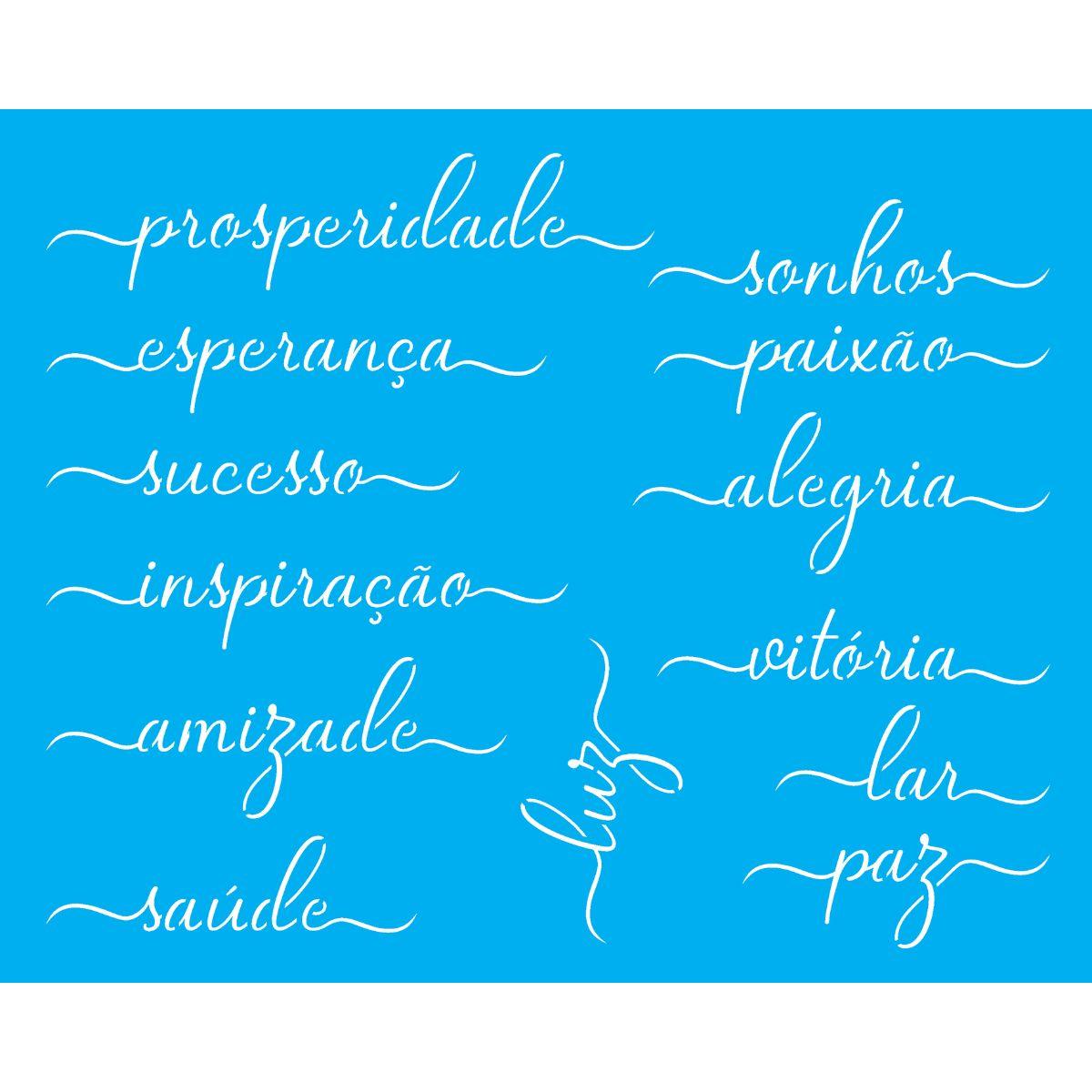 Stencil OPA 20x25 3019 Palavras Lettering I - Palácio da Arte