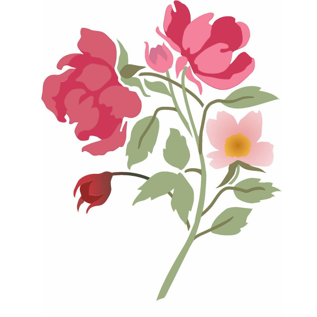 Stencil OPA 20x25 3034 Flor Aquarelada - Palácio da Arte