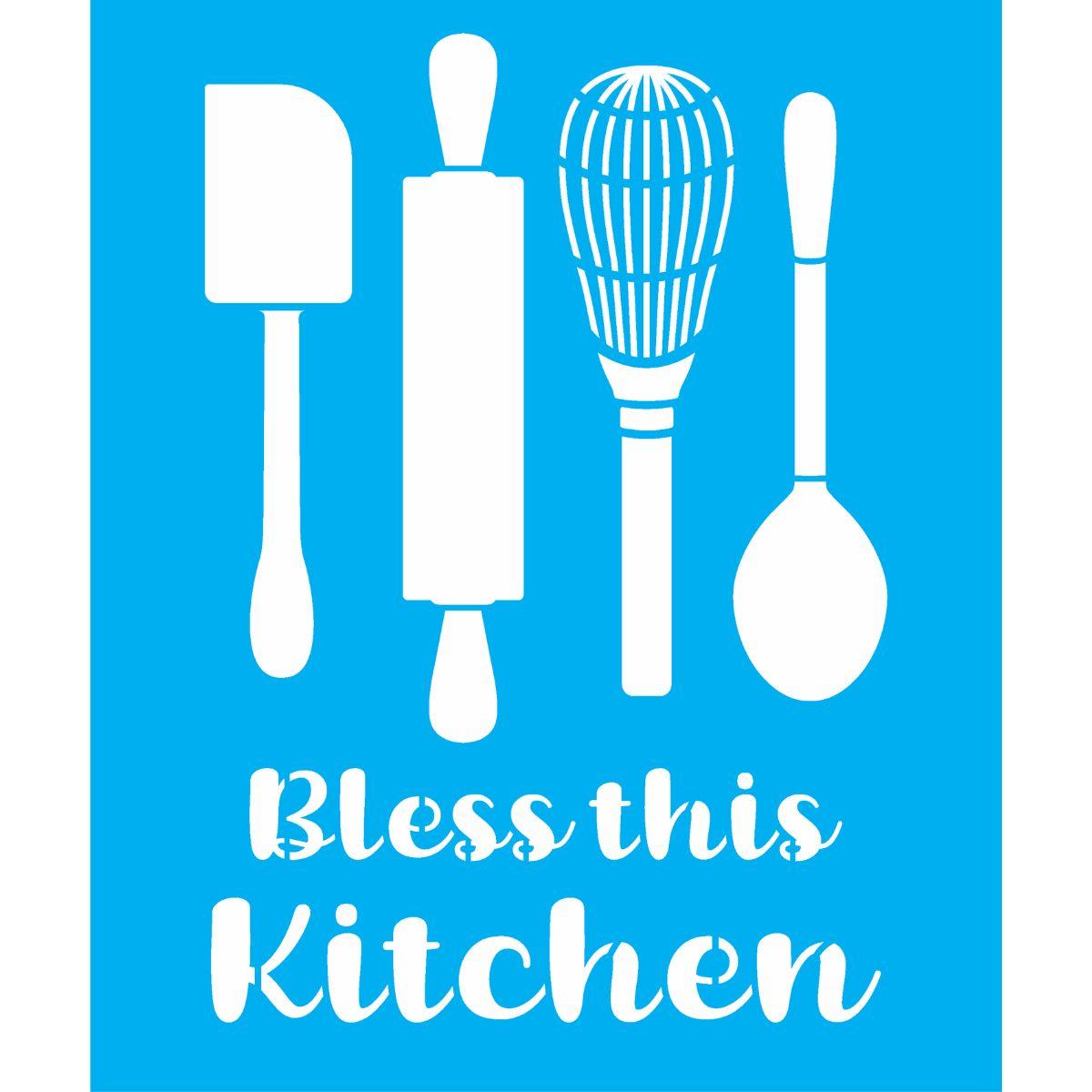 Stencil OPA 20x25 3036 Culinária Utensílios - Palácio da Arte
