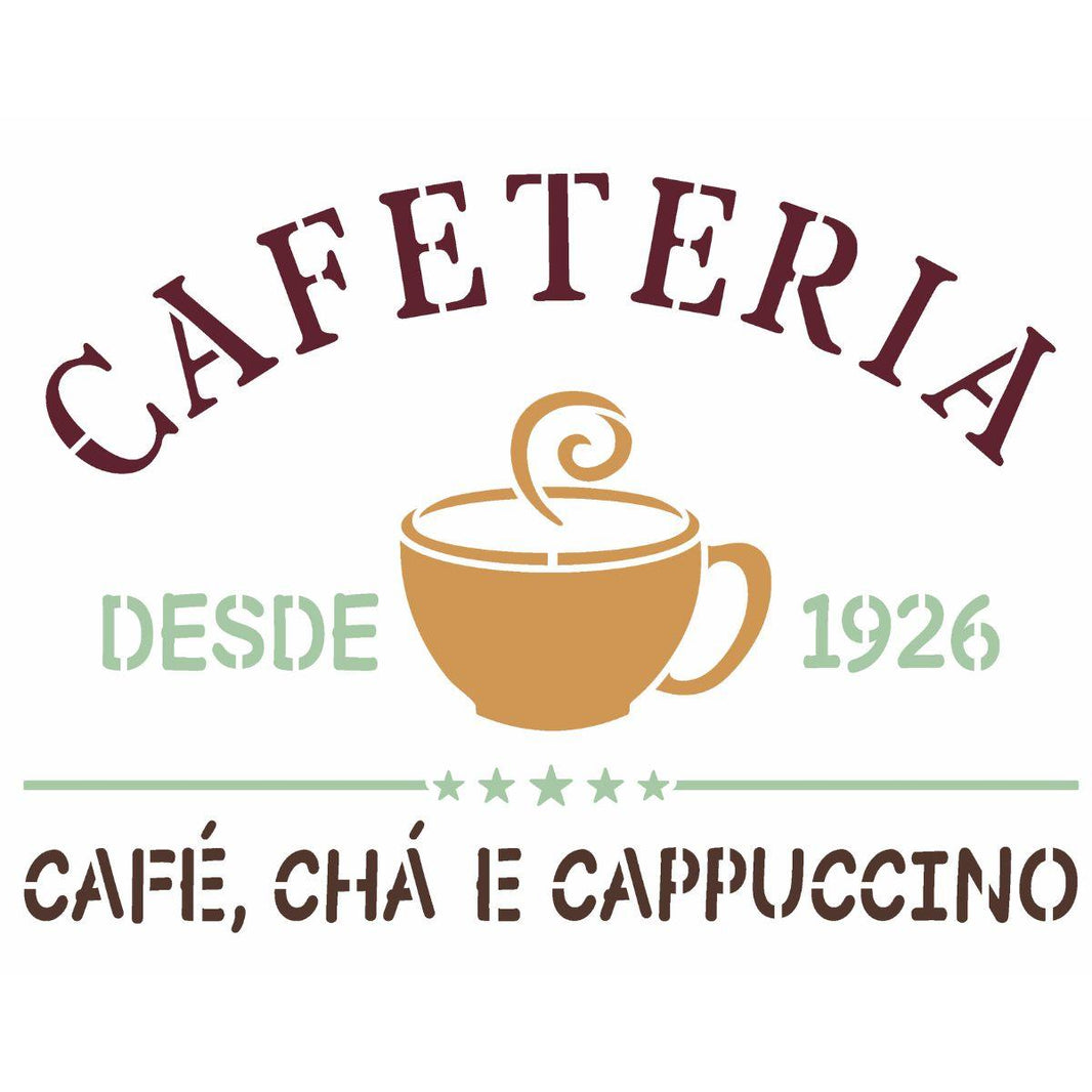 Stencil OPA 20x25 3045 Culinária Cafeteria - Palácio da Arte