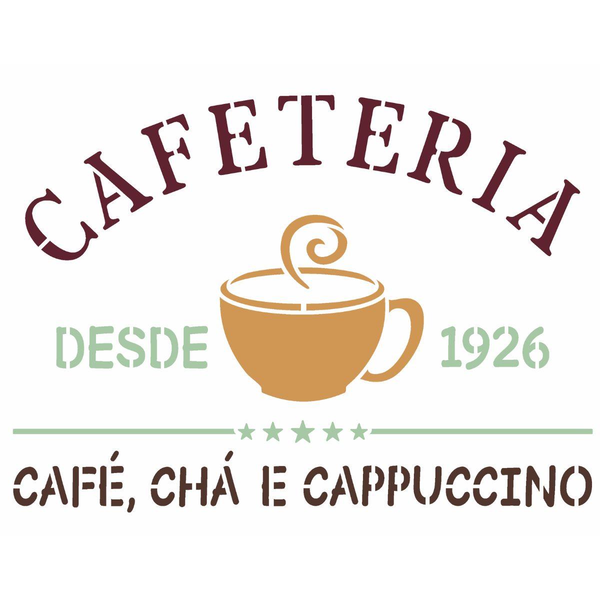 Stencil OPA 20x25 3045 Culinária Cafeteria - Palácio da Arte