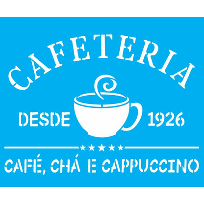 Stencil OPA 20x25 3045 Culinária Cafeteria - Palácio da Arte