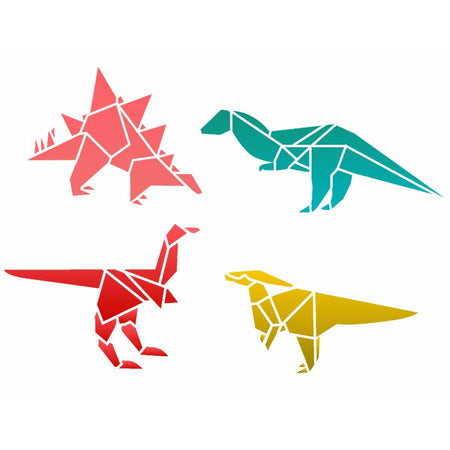Stencil OPA 20x25 3121 Infantil Dinossauro Origami - Palácio da Arte