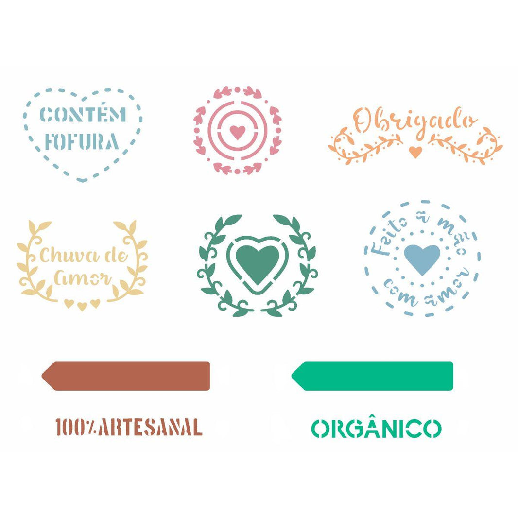 Stencil OPA 20x25 3167 Carimbos Amor - Palácio da Arte