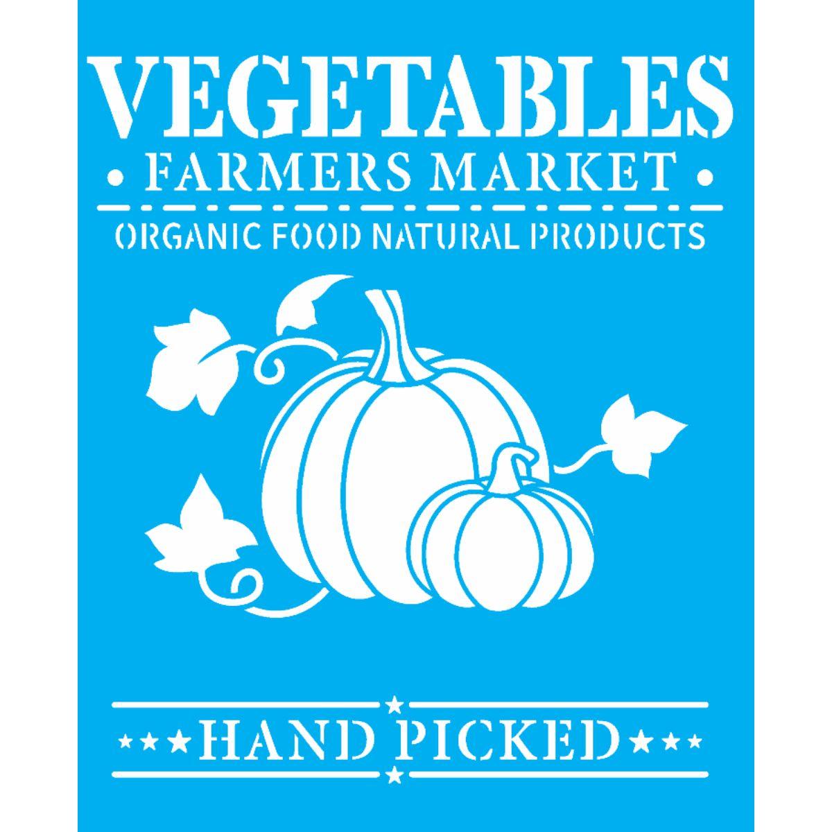Stencil OPA 20x25 3174 Farmhouse Vegetables Farmers Market - Palácio da Arte