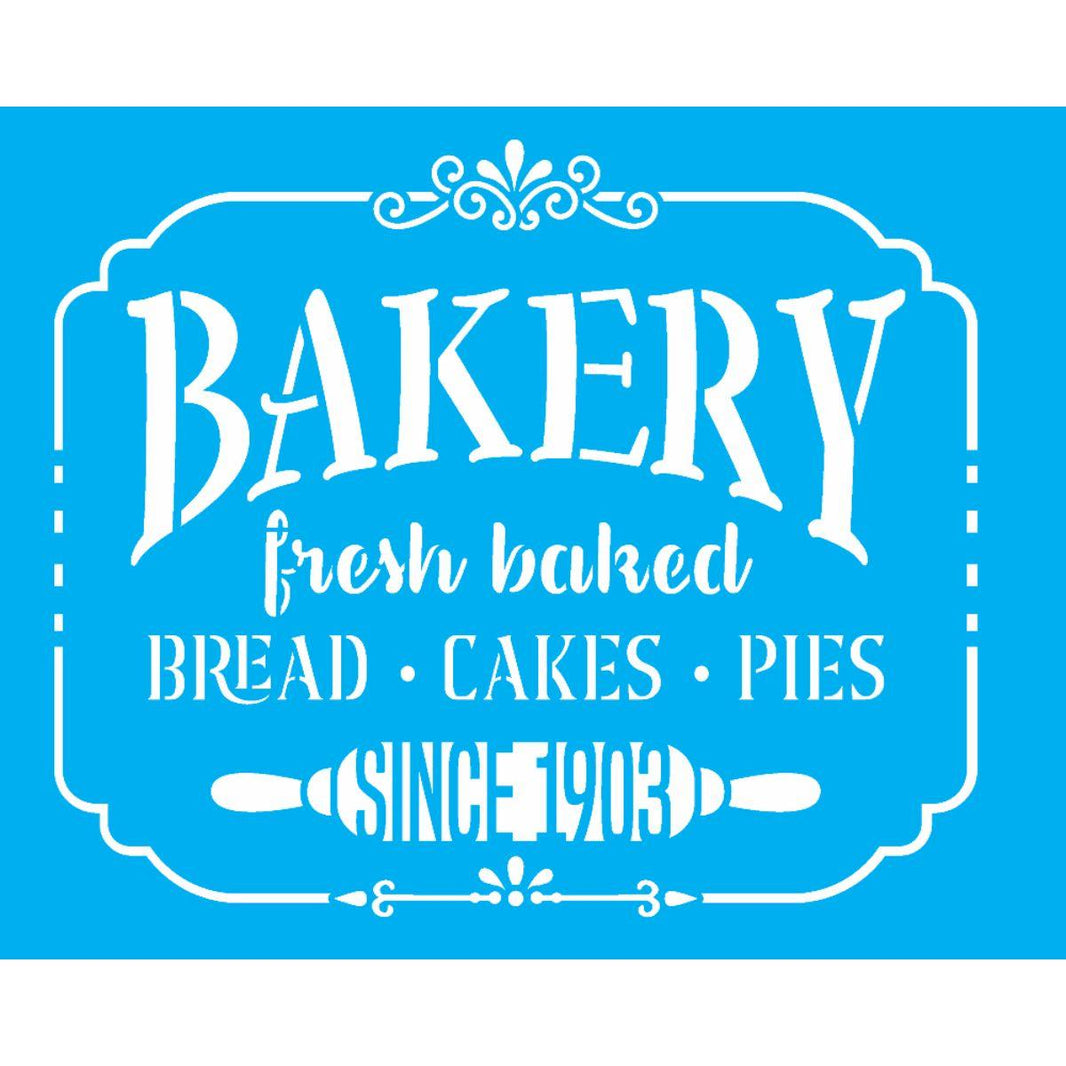 Stencil OPA 20x25 3177 Frase Bakery Fresh Baked - Palácio da Arte