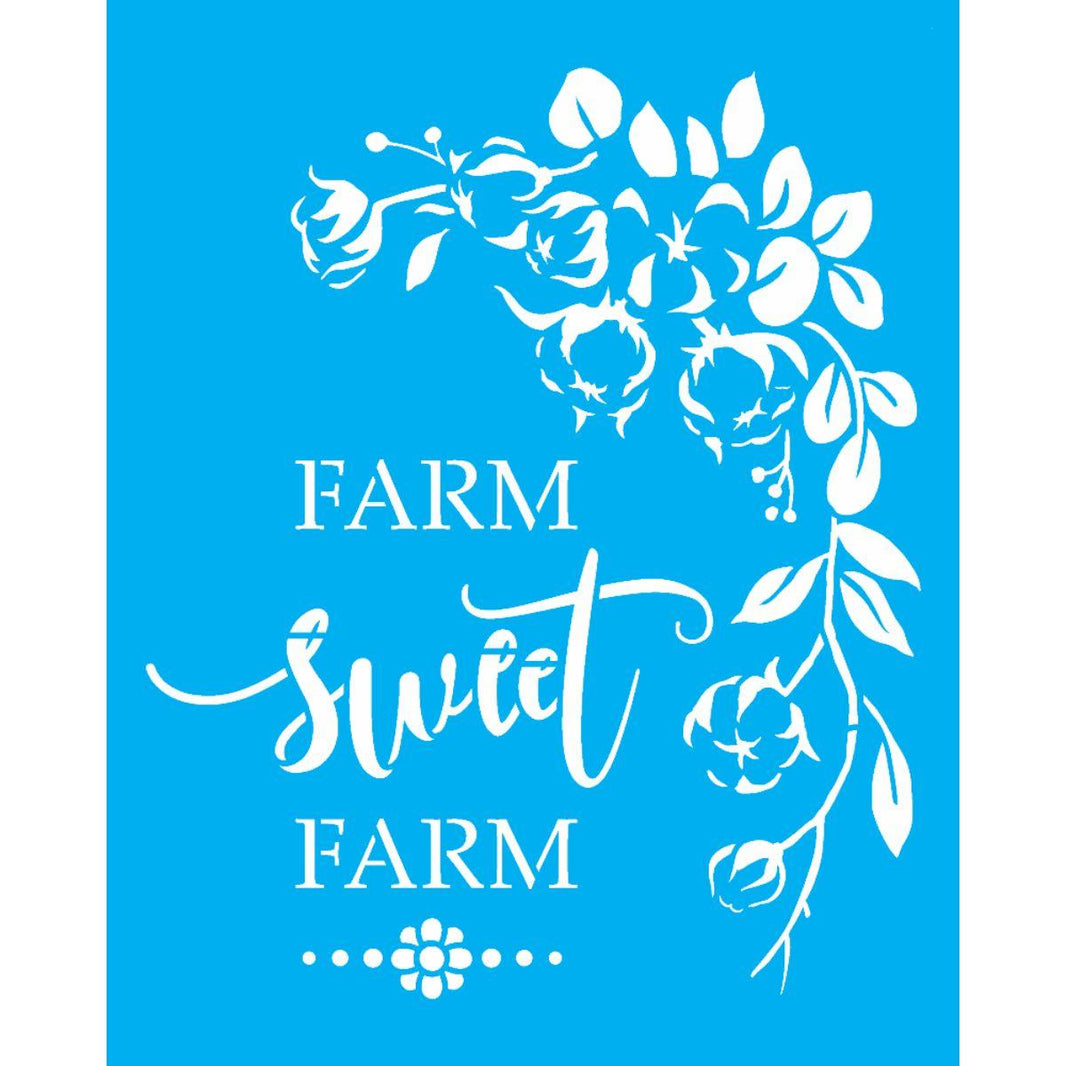 Stencil OPA 20x25 3178 Frase Farm Sweet Farm - Palácio da Arte