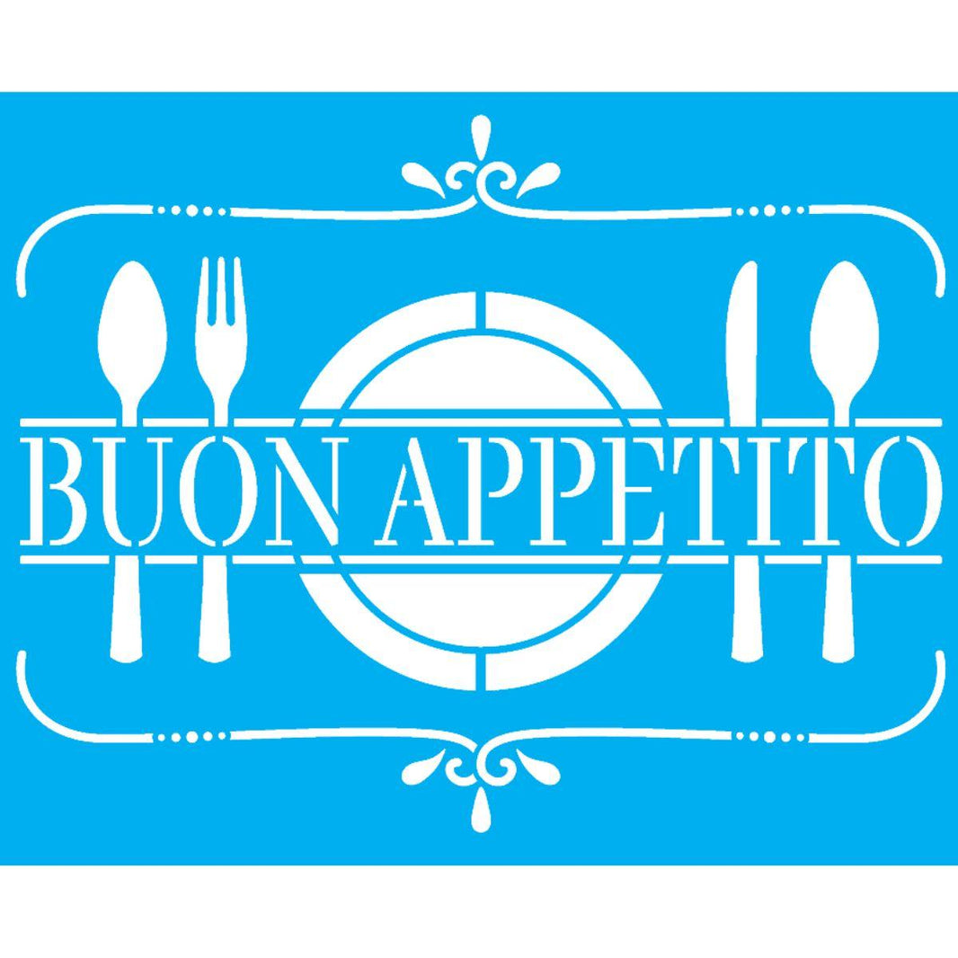 Stencil OPA 20x25 3211 Frase Buon Appetito - Palácio da Arte